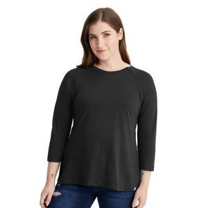Care+Wear Womens Long Sleeve Chest Port Access Shirt Black Size XS
